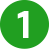 Number 1 with green background