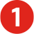 Number 1 with red background