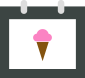 August ice cream cone icon