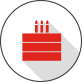 Birthday cake icon