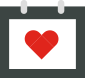 February heart icon