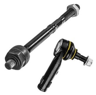 Axial rod with tie rod end