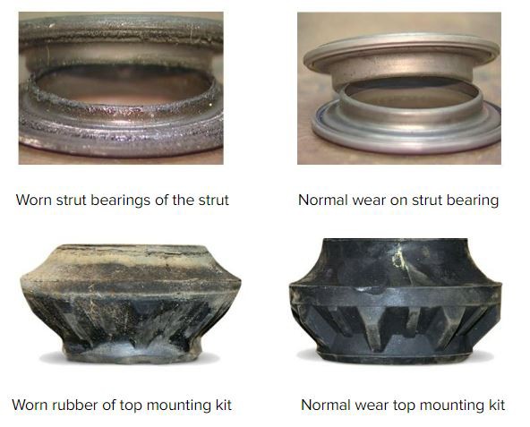 Strut bearings and top mounting kits appearance